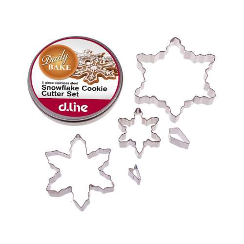 Snowflake Cookie Cutter Set of 5 - Click Image to Close